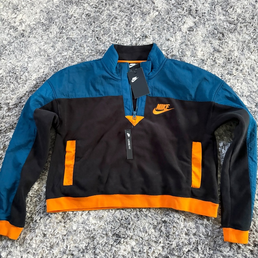 Nike Sportswear Retro Vintage Look Women’s  half-zip cropped fleece NWT SZ M